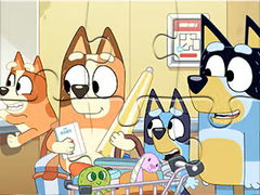 Lojë Jigsaw Puzzle: Bluey Shopping Day