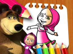 Lojë Masha & the Bear Coloring Book