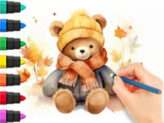 Lojë Coloring Book: Autumn Bear