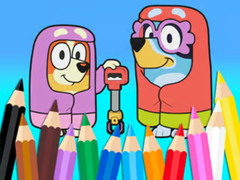 Lojë Coloring Book: Bluey Flossing Grannies