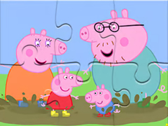 Lojë Jigsaw Puzzle: Peppa Pig Muddy Puddles