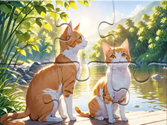 Lojë Jigsaw Puzzle: Cats In Pairs