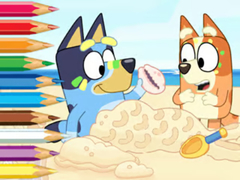 Lojë Coloring Book: Bluey On The Beach