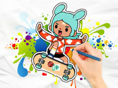Lojë Coloring Book: Toca Boca Skateboard