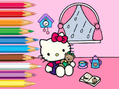 Lojë Coloring Book: Hello Kitty Rainy Day