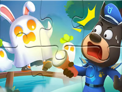 Lojë Jigsaw Puzzle: Baby Panda Haunted Town