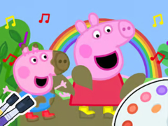 Lojë Coloring Book: Peppa Pig Muddy Funny
