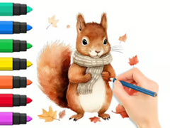 Lojë Coloring Book: Autumn Squirrel