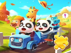 Lojë Jigsaw Puzzle: Baby Panda Autumn