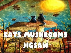 Lojë Cats Mushrooms Jigsaw