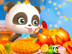 Lojë Jigsaw Puzzle: Little Panda Thanksgiving Feast