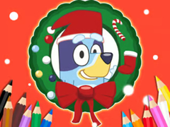 Lojë Coloring Book: Bluey Santa Claus