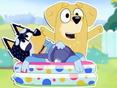 Lojë Jigsaw Puzzle: Bluey Dad Baby
