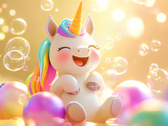 Lojë Jigsaw Puzzle: Unicorn Bubble Fun
