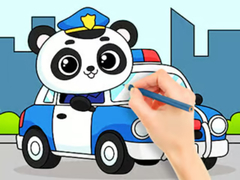 Lojë Coloring Book: Police Panda