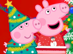 Lojë Jigsaw Puzzle: Peppa Pig Christmas Preparation