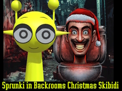 Lojë Sprunki in Backrooms Christmas Skibidi 