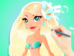 Lojë Coloring Book: Aqua Mermaid