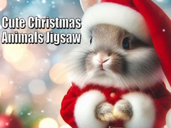 Lojë Cute Christmas Animals Jigsaw