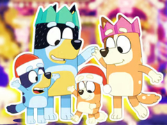 Lojë Jigsaw Puzzle: Bluey Family Xmas Eve