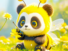 Lojë Jigsaw Puzzle: Panda Bee