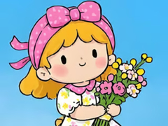 Lojë Jigsaw Puzzle: Little Flower Girl