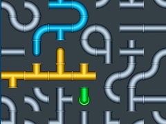 Lojë Connect The Pipes Water Puzzle