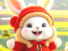 Lojë Jigsaw Puzzle: Hiking Bunny