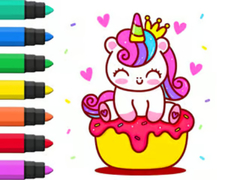 Lojë Coloring Book: Unicorn Cupcake