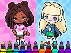 Lojë Coloring Book: Aha World Sporty Girl