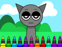 Lojë Coloring Book: Sprunki Incredibox Gray