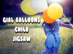 Lojë Girl Balloons Child Jigsaw