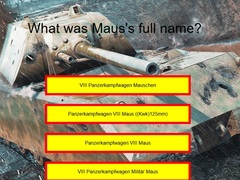 Lojë Tank Quiz: Maus