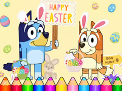 Lojë Coloring Book: Bluey Happy Easter