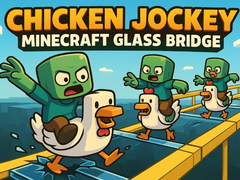 Lojë Chicken Jockey: Minecraft Glass Bridge