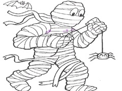 Lojë Mummy Coloring Book