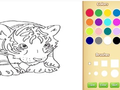 Lojë Baby Tiger Coloring Book