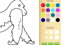 Lojë Gorilla Coloring Book for Kids