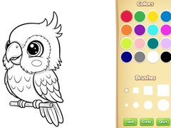 Lojë Kawaii Animal Coloring Book