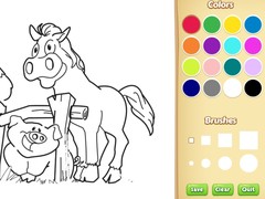 Lojë Farm Animals Coloring Book for Kids