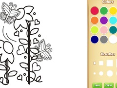 Lojë Butterflies and Flowers Coloring Book for Kids