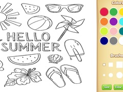 Lojë Hello Summer Coloring Book for Kids