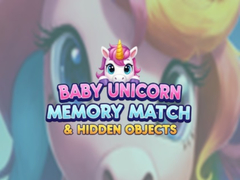 Lojë Baby Unicorn Memory Match & Hidden Objects