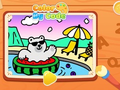 Lojë Color By Code: Polar Bear