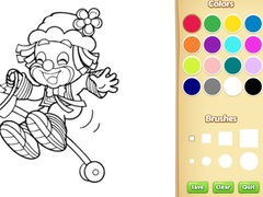 Lojë Clown Coloring Pages
