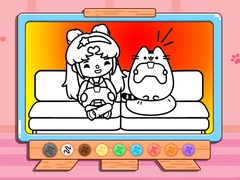 Lojë Coloring Book: Toca Life With Pusheen