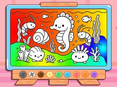 Lojë Coloring Book: Kawaii Sea Animals