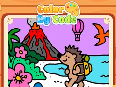 Lojë Color By Code Volcano Hedgehog