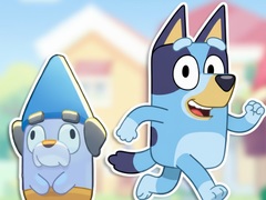 Lojë Jigsaw Puzzle: Bluey & Bingo Obstacle Course