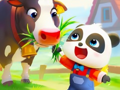 Lojë Jigsaw Puzzle: Baby Panda Cow Ranch